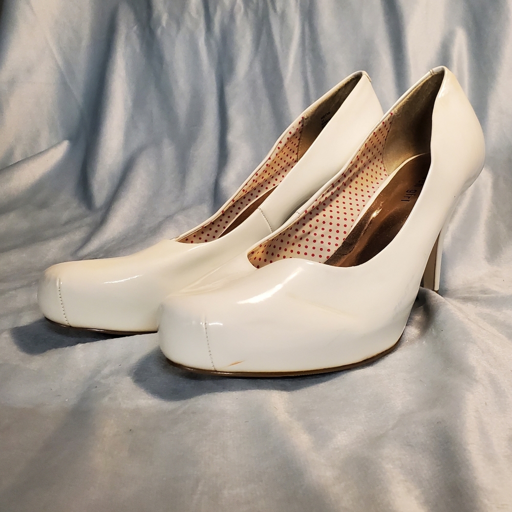 White Patent Pumps